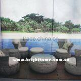 Low Flower Shaped Swivel Rattan Chair thumbnail-2