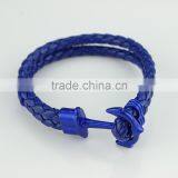 Wholesale Handmade Leather Anchor Bracelet for Men thumbnail-1