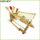 Bamboo Floding Dish Rack With Utensil Holder Homex-BSCI Factory thumbnail-1