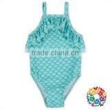 Infant And Toddler Girls Ruffle Print Swim Wear Clothes One Piece Swimsuit thumbnail-3