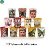 Printed Flower on the Glass Jars Containers for Candles From China Suppliers thumbnail-4