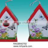 Ceramic Garden Bird House thumbnail-1