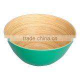 Clear Bamboo Salad Bowls, Lacquered Bamboo Bowls thumbnail-3