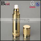 50ml Luxury Cosmetic Packaging Skin Care Gold UV Acrylic Airless Pump Cosmetic Serum Bottle With Window Bulk Buy From China thumbnail-2