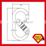 2442KTL Galvanized Twist Lock Galvanized Steel Oval Round O Ring Carabiner thumbnail-2