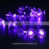 2016 New Hot Sale 20LED Solar Power Outdoor Morning Glory Shape Garden String Lights for Party Christmas Decor thumbnail-2