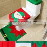 2016 New Product Cheap Set of 3pcs Xmas Santa Claus Closestool Toilet Seat Cover &Rug &Tank Cover thumbnail-2
