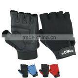 Padded Weight Lifting Gloves Leather and Shell Gym Fitness Workout Gloves thumbnail-1
