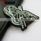 OEM Design Round Glow in the Dark Patch Sew on Clothing Rubber Patch