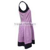2015 Summer New Fashionable High Quality Comfortable Backless Daily Wear 100% Linen Dress With Sleeveless thumbnail-4