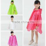 Kids One Time Disposable Plastic Raincoat/rain Poncho With Customized Logo thumbnail-1