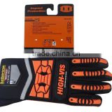 EN388 4131 oilfield and gas high impact safety resistant gloves super grip oil resistant gloves silicone padded palm gloves