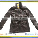 Artificial leather Jacket lady with belt