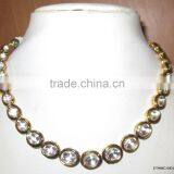 GOLD PLATED Pachi Kundan Necklace EARRING Set thumbnail-3