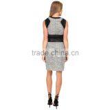 Casual Slim Fit Ladies Clothes Dress Fashion With Leather thumbnail-2