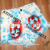 Ladies Tie Die Shorts thumbnail-4