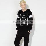 Stylish Black Printed Pullover Unisex Hoodie