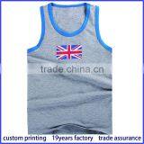 OEM Cotton/CVC/TC Wholesale Men Fitness Tank Tops in Bulk thumbnail-3