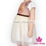 Lovely Children Frocks Designs Plain White Color Short Sleeve Teenage Short Party Tutu Dress thumbnail-2