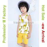 Sunny Printing Design Short Sleeve Children Summer Clothes thumbnail-1