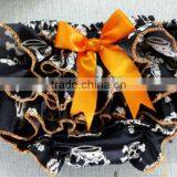 Halloween Cute Pink Satin Baby Bloomer With Ruffle Diaper Cover Animal Bloomer With Bow BABY Diaper Cover Baby Satin Bloomer thumbnail-1