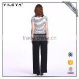 ODM Services T-shirt Custom,women Short Sleeve Stripe T-shirt thumbnail-5