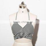 New Fashion Bra Top Ladies Striped Halter Bra Top thumbnail-2