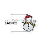 Wood Sewing Buttons Scrapbooking 2 Holes Christmas Snowman At Random thumbnail-2