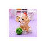 3d Handmade Beaded Dog Cut 2013 Animal Crystal Charm thumbnail-2