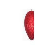 Indoor Red Sparkling Elliptical Commercial Christmas Decorations Hanging