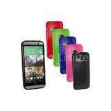 Customized Green Glossy TPU Gel HTC Cell Phone Case for HTC One Mini 2
