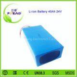 Factory custom 24v 40ah industrial lithium battery