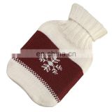 2012 pretty best selling stylish acrylic jacquard cute knitted hot water bottle cover