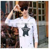 Peijiaxin Fashion Design Wholesale Custom All Over Print Plain Long Sleeves Cotton T-shirt