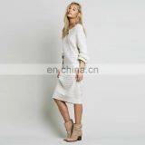 Women Loose Fit Long Sweater Pullover Round Collar Design For Ladies thumbnail-2