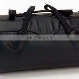 HMB-0004A LEATHER MOTORCYCLE SISSY BAR BAGS ROUND DUFFLE HEAVY DUTY