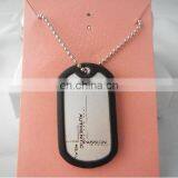 Military custom with chain & silencers metal dog tag necklace