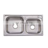 8143 Factory price durable stainless steel double bowl kitchen sink