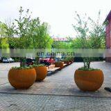 Corten Steel Planters Orb Corten Planters for Garden thumbnail-6