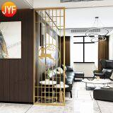 JYFQ0156 PVD Finished Square Pattern Metal Decorative Room Divider thumbnail-4