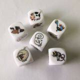 Wholease Heat Printing 16mm Round Corner Plastic Acrylic Dice/board Game Dice thumbnail-3