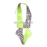 Hollow-out Patchwork Green One-piece Bikini Bikinis Woman Swimwear Plus Size Swimwear Leopard Bikinis Woman Swimwear thumbnail-2