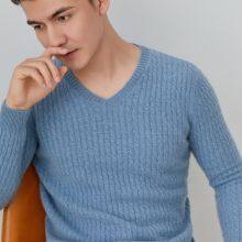 Long Sleeve V Neck Pullover Sweater,Light Soft Mens Cashmere Jumpers For Sale