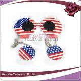 Promotional Fanshion Style Plastic Flag Color Party Glasses thumbnail-4