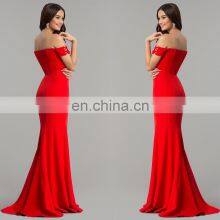 Women's Off The Shoulder Long Prom Dresses With Slit Lace Appliqued Chiffon Formal Party Gowns thumbnail-4