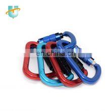 Safety Climbing Rock Hiking High Strength With Twist Lock Aluminum Snap Carabiner Hook thumbnail-2