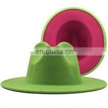 2022 Unisex Custom Wholesale Red Bottom Men Women Fedora Hats thumbnail-3