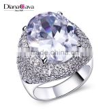 On Sale Fall 2016 Bridal Jewelry Big Zircon Crystal Propose Gorgeous Oval Ring