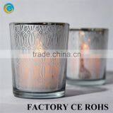 Glass Sliver Mercury Votive Holder