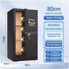 HN-GL60 Luxury Biometric Fingerprint Furniture Safe, Gold, Intelligent Security Box With Leather Interior for Hotel and Residential Project,OEM/ODM thumbnail-3